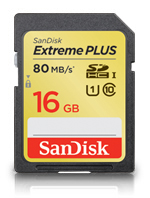 SanDisk SDSDXS 16GB Extreme Plus SDHC Class 10 80MBs for Website.jpg